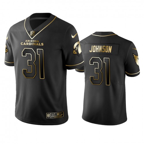 Arizona Cardinals #31 David Johnson Men's Stitched Vapor Untouchable Limited Black Golden Jersey Men's
