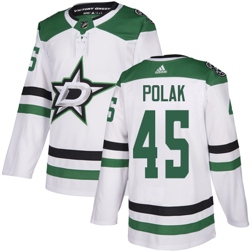 Adidas Dallas Stars #45 Roman Polak White Road Authentic Youth Stitched Jersey Youth