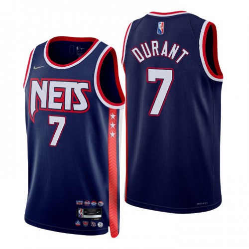 Brooklyn Brooklyn Nets #7 Kevin Durant Mens Navy 2021/22 Swingman Jersey - City Edition Mens