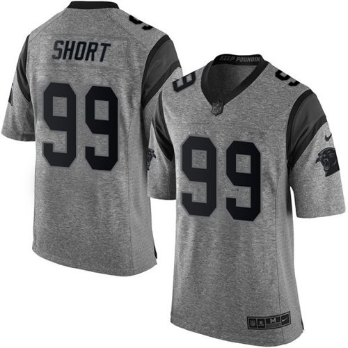 Carolina Panthers #99 Kawann Short Gray Men's Stitched Limited Gridiron Gray Jersey Men's