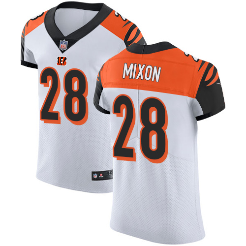 Bengals #28 Joe Mixon White Men's Stitched Vapor Untouchable Elite Jersey