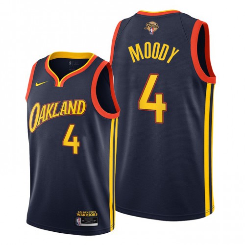 Golden State Warriors #4 Moses Moody Navy Swingman Womens 2022 Finals City Edition Jersey Womens