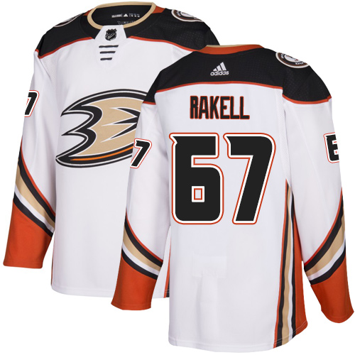 Adidas Anaheim Ducks #67 Rickard Rakell White Road Authentic Youth Stitched Jersey Youth