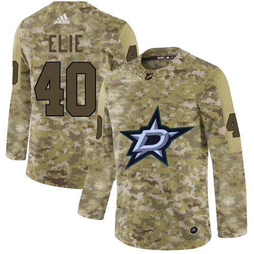 Adidas Dallas Stars #40 Remi Elie Camo Authentic Stitched Jersey Men's