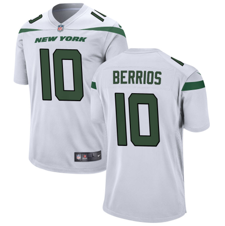 Men's Youth Women's New York Jets #10 Braxton Berrios 2022 White Vapor Untouchable Limited Stitched Jersey