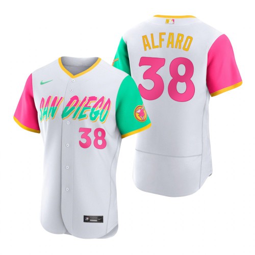San Diego San Diego Padres #38 Jorge Alfaro 2022 City Connect Men's Authentic Jersey - White Men's