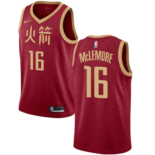Houston Rockets #16 Ben McLemore Red Swingman City Edition 2018/19 Jersey Mens