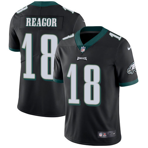 Philadelphia Eagles #18 Jalen Reagor Black Alternate Men's Stitched Vapor Untouchable Limited Jersey Men's