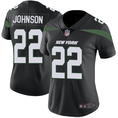 New York Jets #22 Trumaine Johnson Black Alternate Women's Stitched Vapor Untouchable Limited Jersey Womens