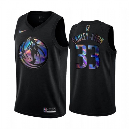 Dallas Mavericks #33 Willie Cauley-Stein Mens Iridescent Holographic Collection Jersey - Black Mens