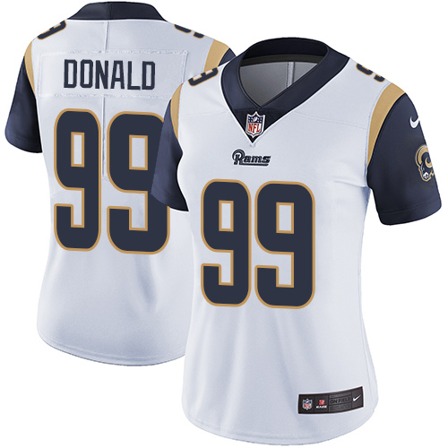 Rams #99 Aaron Donald White Women's Stitched Vapor Untouchable Limited Jersey