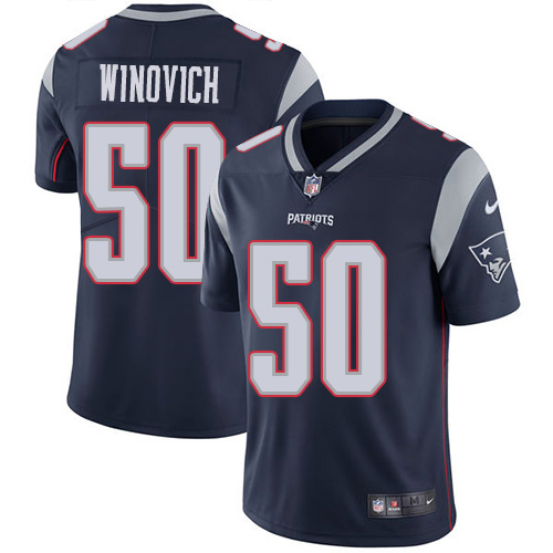 New England Patriots #50 Chase Winovich Navy Blue Team Color Youth Stitched Vapor Untouchable Limited Jersey Youth