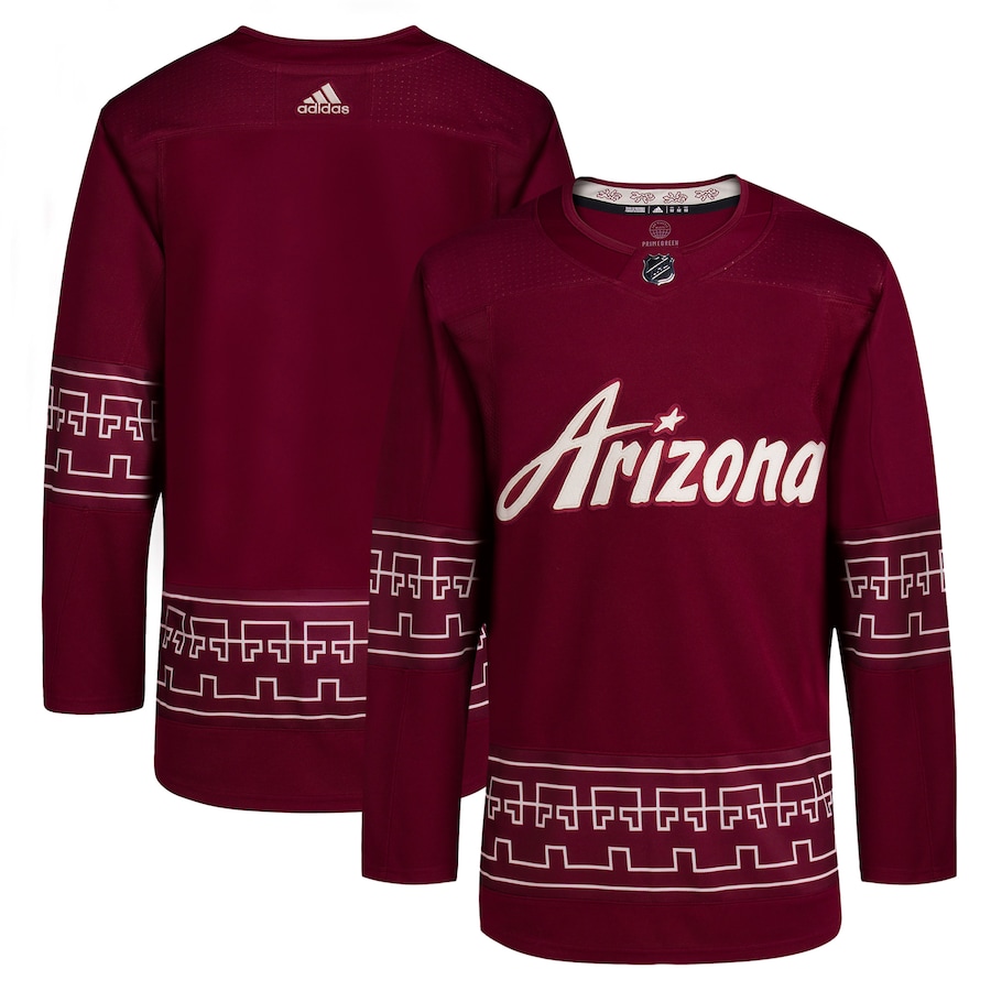 Arizona Coyotes Blank Adidas Alternate 2022-23 Primegreen Authentic Jersey - Garnet