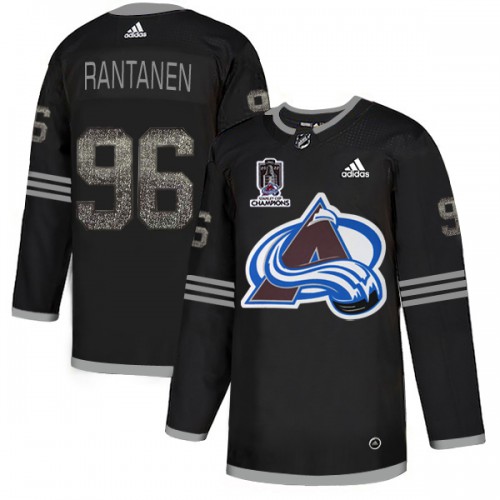 Adidas Colorado Avalanche #96 Mikko Rantanen Black 2022 Stanley Cup Champions Authentic Classic Stitched Jersey Men's