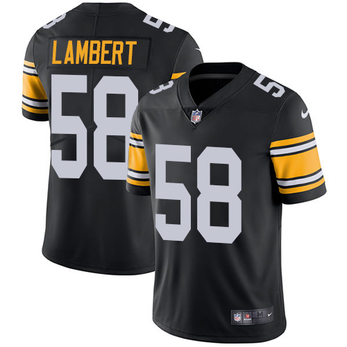 Pittsburgh Steelers #58 Jack Lambert Black Alternate Men's Stitched Vapor Untouchable Limited Jersey Men's