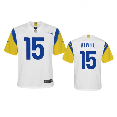 Los Angeles Los Angeles Rams #15 Tutu Atwell Youth Alternate Game Jersey - White Youth