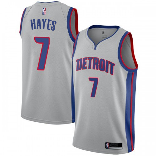 Detroit Pistons #7 Killian Hayes Silver Womens Swingman Statement Edition Jersey Womens