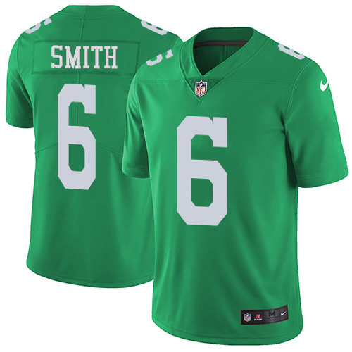 Eagles #6 DeVonta Smith Green Youth Stitched Limited Rush Jersey