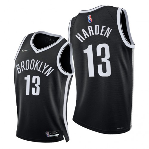 Brooklyn Nets #13 James Harden Womens 2021-22 75th Diamond Anniversary Jersey Black Womens