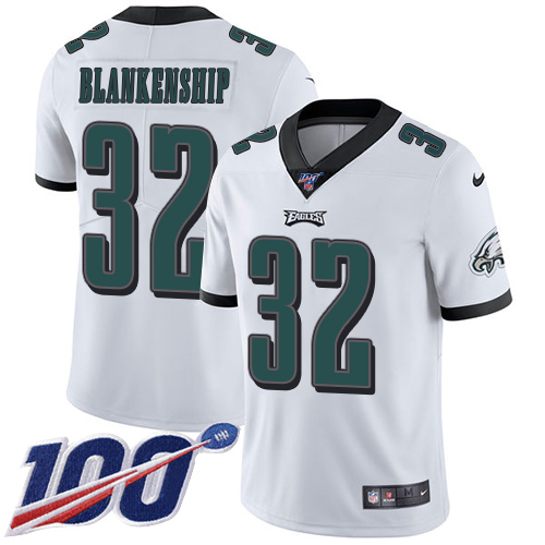 Eagles #32 Reed Blankenship White Youth Stitched 100th Season Vapor Untouchable Limited Jersey