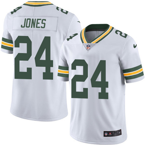 Green Bay Packers #24 Josh Jones White Youth Stitched Vapor Untouchable Limited Jersey Youth