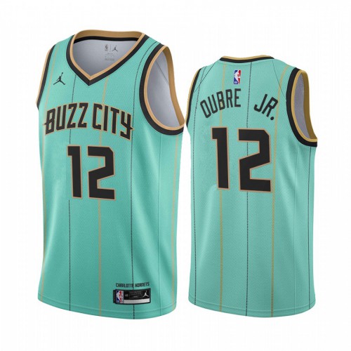 Charlotte Hornets #12 Kelly Oubre Jr. Youth Mint Green Swingman 2020-21 City Edition Jersey Youth