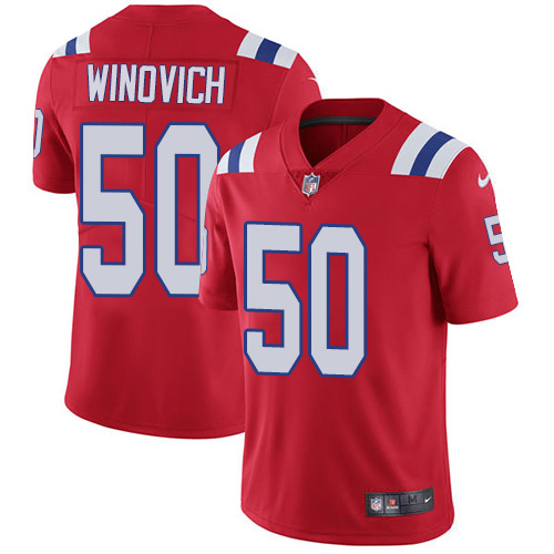 New England Patriots #50 Chase Winovich Red Alternate Men's Stitched Vapor Untouchable Limited Jersey Men's