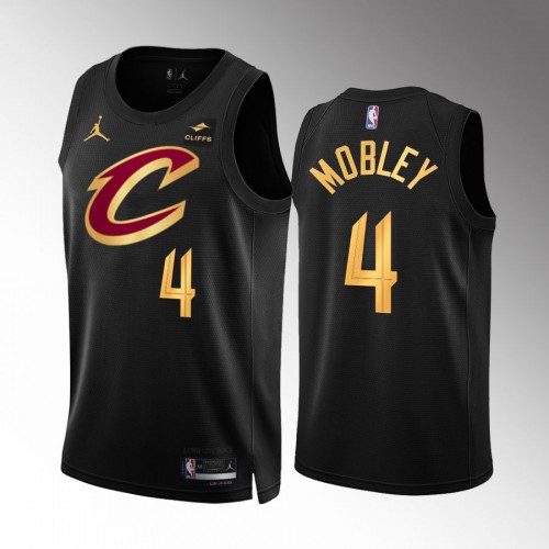 Cleveland Cleveland Cavaliers #4 Evan Mobley Mens Black 2022-23 Statement Edition Jersey Mens