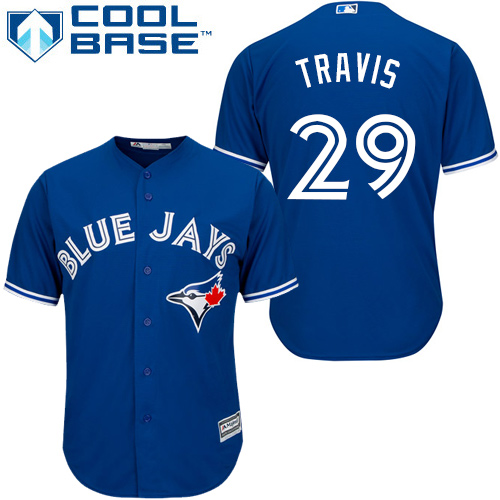 Toronto Blue Jays #29 Devon Travis Blue Cool Base Stitched Youth Jersey Youth