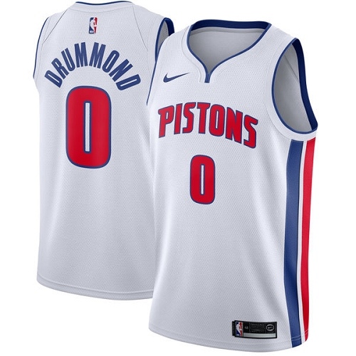 Detroit Pistons #0 Andre Drummond White Womens Swingman Association Edition Jersey Womens