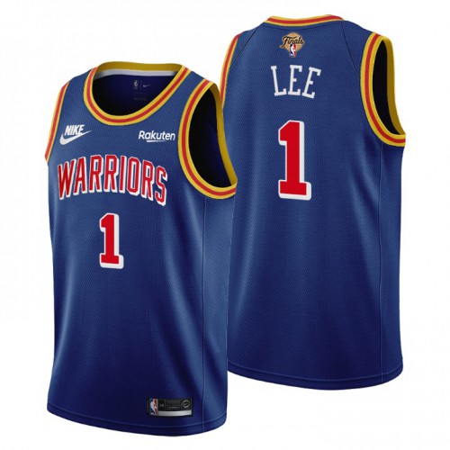 Golden State Golden State Warriors #1 Damion Lee Youth Releases Classic Edition 2022 Finals 75th Anniversary Jersey Blue Youth