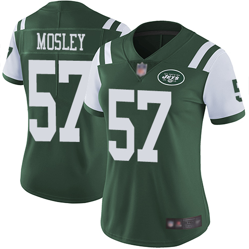 Jets #57 C.J. Mosley Green Team Color Women's Stitched Vapor Untouchable Limited Jersey