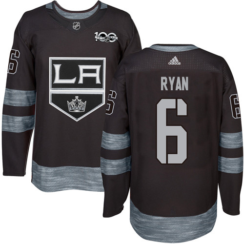 Adidas Los Angeles Kings #6 Joakim Ryan Black 1917-2017 100th Anniversary Stitched Jersey Men's
