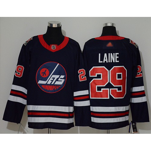 Adidas Winnipeg Jets #29 Patrik Laine Navy Blue Authentic 2019 Heritage Classic Stitched Jersey Men's