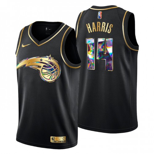 Orlando Orlando Magic #14 Gary Harris Mens Golden Edition Diamond Logo 2021/22 Swingman Jersey - Black Mens