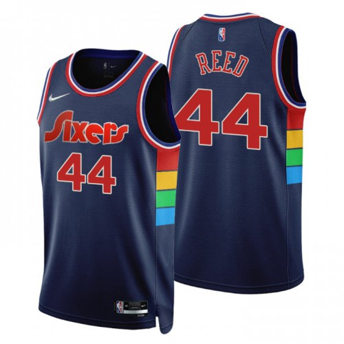 Philadelphia 76ers #44 Paul Reed Navy Mens 75th Anniversary Diamond Swingman Jersey - Icon Edition Mens