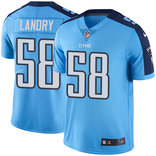 Tennessee Titans #58 Harold Landry Light Blue Youth Stitched Limited Rush Jersey Youth