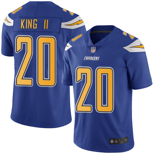 Los Angeles Chargers #20 Desmond King II Electric Blue Youth Stitched Limited Rush Jersey Youth