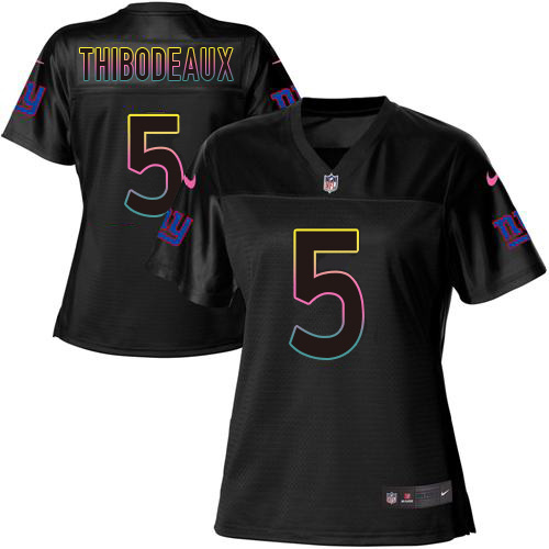 Giants #5 Kayvon Thibodeaux Black Women's Fashion Game Jersey