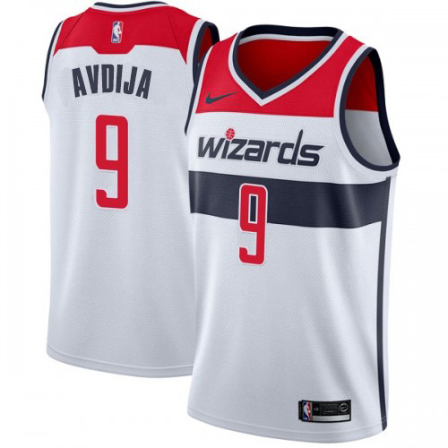 Washington Wizards #9 Deni Avdija White Association Edition Swingman Jersey Mens