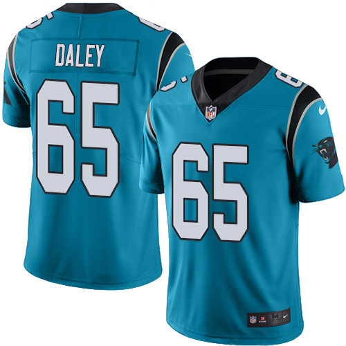 Carolina Panthers #65 Dennis Daley Blue Alternate Youth Stitched Vapor Untouchable Limited Jersey Youth