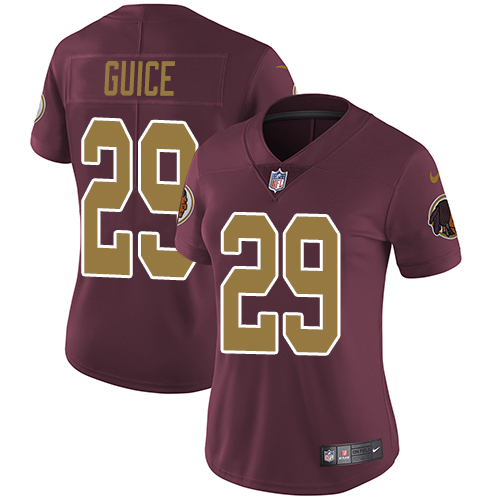 Washington Commanders #29 Derrius Guice Burgundy Red Alternate Women's Stitched Vapor Untouchable Limited Jersey Womens