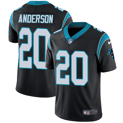 Carolina Panthers #20 C.J. Anderson Black Team Color Men's Stitched Vapor Untouchable Limited Jersey Men's
