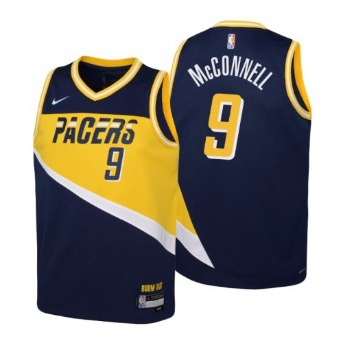 Indiana Indiana Pacers #9 T.J. McConnell Youth Navy 2021/22 Swingman Jersey - City Edition Youth