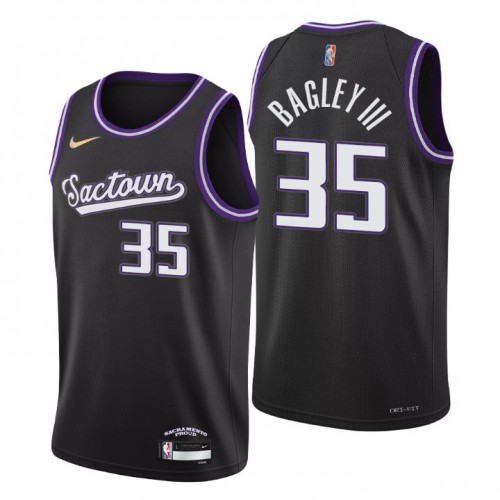 Sacramento Sacramento Kings #35 Marvin Bagley III Mens Black 2021/22 Swingman Jersey - City Edition Mens