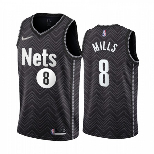Brooklyn Brooklyn Nets #8 Patty Mills Black Womens Swingman 2020-21 Earned Edition Jersey Womens