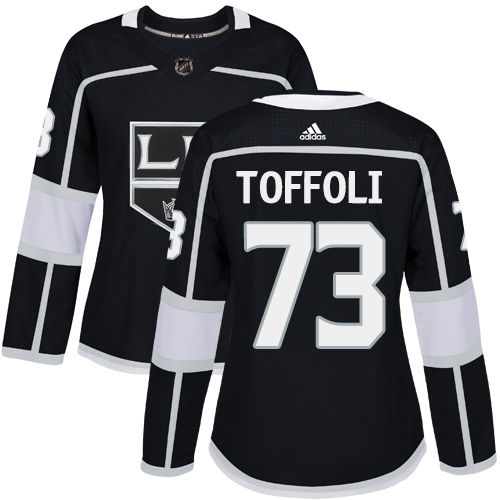Adidas Los Angeles Kings #73 Tyler Toffoli Black Home Authentic Women's Stitched Jersey Womens