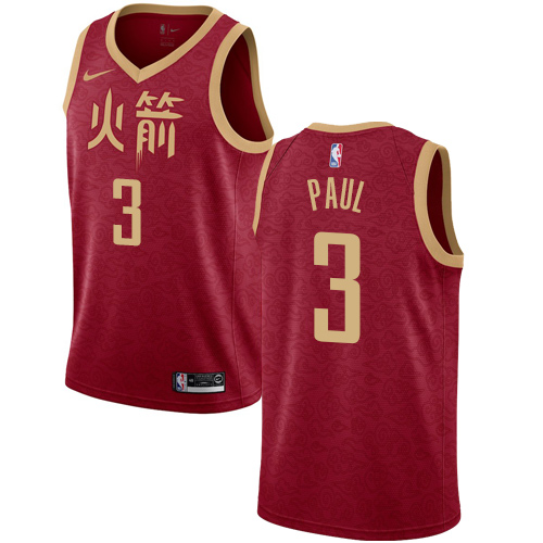 Houston Rockets #3 Chris Paul Red Swingman City Edition 2018/19 Jersey Mens