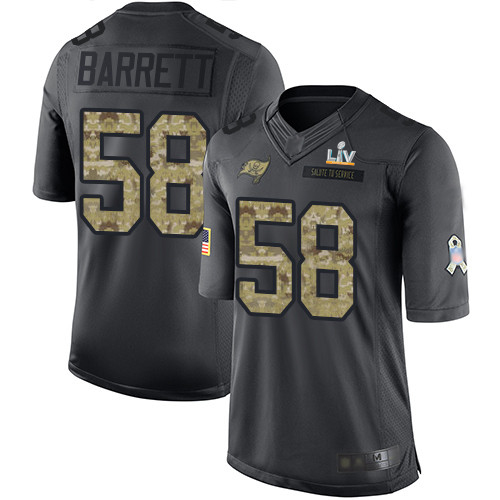 Tampa Bay Buccaneers #58 Shaquil Barrett Black Youth Super Bowl LV Bound Stitched Limited 2016 Salute to Service Jersey Youth