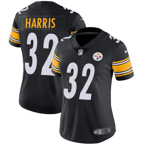 Steelers #32 Franco Harris Black Team Color Women's Stitched Vapor Untouchable Limited Jersey